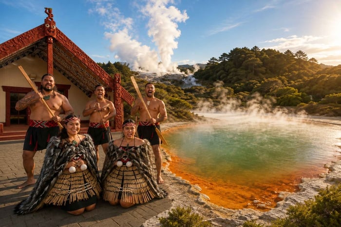 Auckland : Waiotapu & Māori Village Guided Tour with Haka