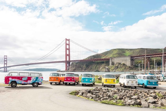 San Francisco: Stadsrondleiding in kleine groep met Vintage VW Bus