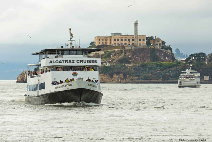 Stadvandring i San Francisco på morgonen och biljett till Alcatraz på eftermiddagen