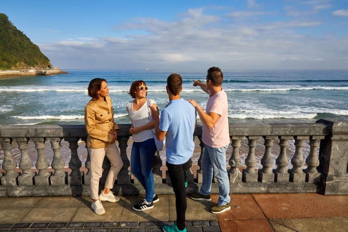 San Sebastián och den baskiska kusten från Pamplona