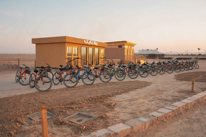Biking in King Khalid Royal reserve