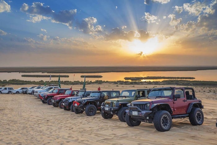Vanuit Dammam: woestijnsafari bij het Al-Asfar-meer met 4x4-rit