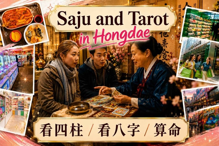 Hongdae Fortune Telling, Bracelet Making & Snack