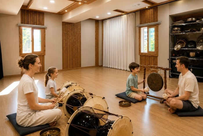Koreaanse traditionele drumworkshop en live optreden