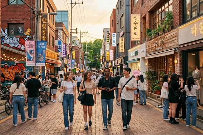 Seongsu-dong Korean Culture, K-Pop and Café Tour in Seoul