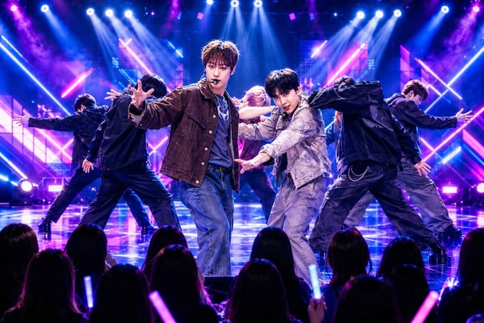 K-POP-fantur i Riktig idolshow och besök på K-POP-byrå