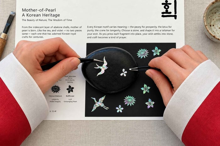 Wearing Hanbok and Making Mother-of-Pearl Craft