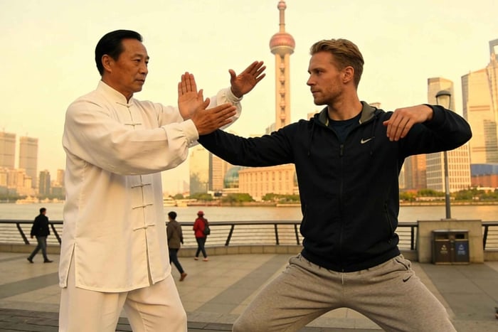 【ChinaGem】Tai-Chi-Kurs im Morgengrauen oder in der Abenddämmerung