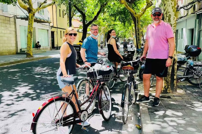 Shanghai : visite à vélo du quartier de l'ancienne concession française avec brunch