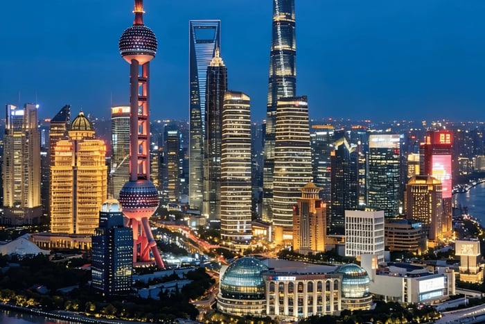 Yu Garden + Bund + natteudsigt fra Shanghai Tower