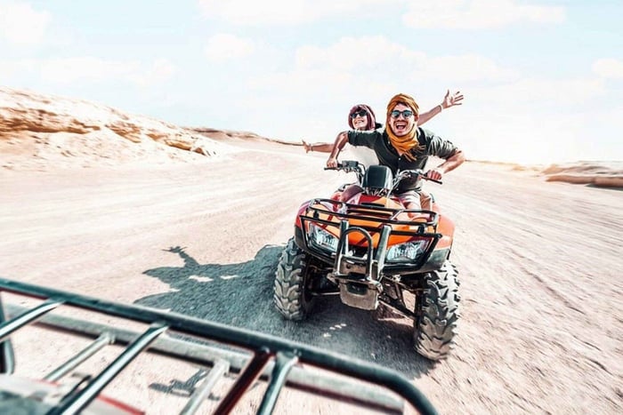 Szarm asz-Szajch: poranne safari quadem po pustyni pojazdem ATV z sandboardingiem