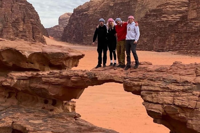 Wadi Rum:Half a Day Tour Jeep Safari Camel Rid Sandboarding