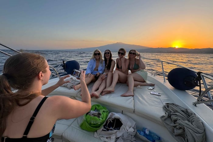 Aperitif on board in luxury private tour