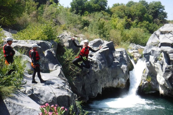 Canyoning and bodyrafting in the Alcantara River