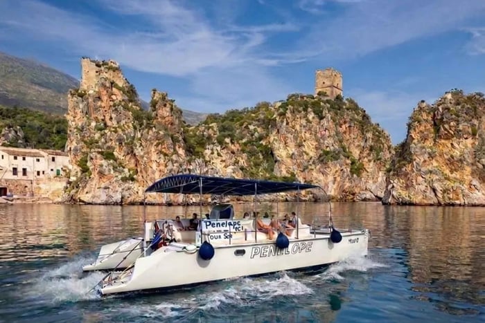 Castellammare: Catamaran Cruise between Scopello and the Zingaro Reserve