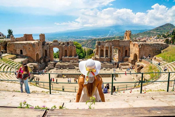Etna and Taormina: Private Tour from Palermo by minivan, up to 8 people