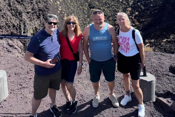 From fire to wine: Etna walking tour and wine tasting with pick-up