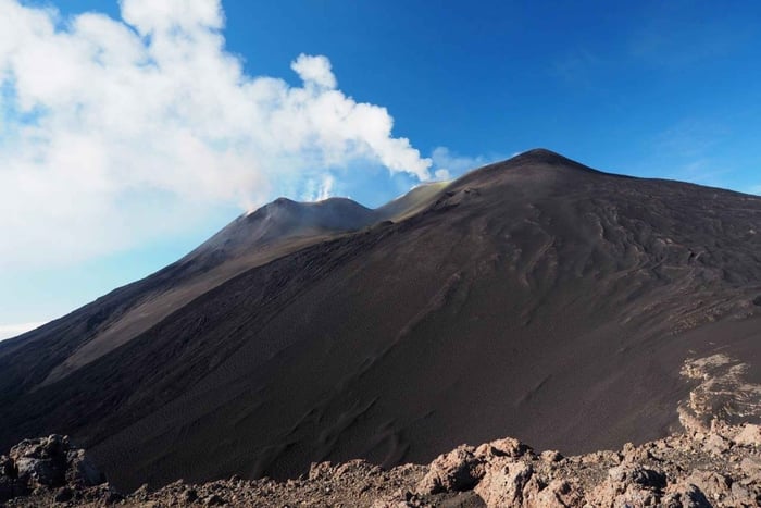 From Taormina: Mount Etna upper craters and Alcantara Gorges