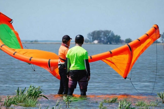 Marsala : cours de kitesurf pour débutants dans la lagune du Stagnone
