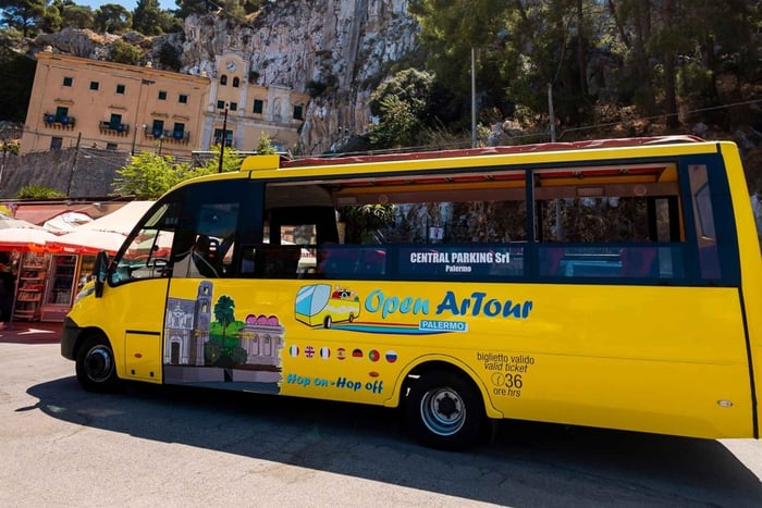 Mondello en Monte Pellegrino: Panoramische tour vanuit Palermo met de toeristenbus