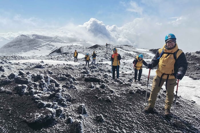 Mt Etna: Winter Trekking Tour with Optional Catania Transfer