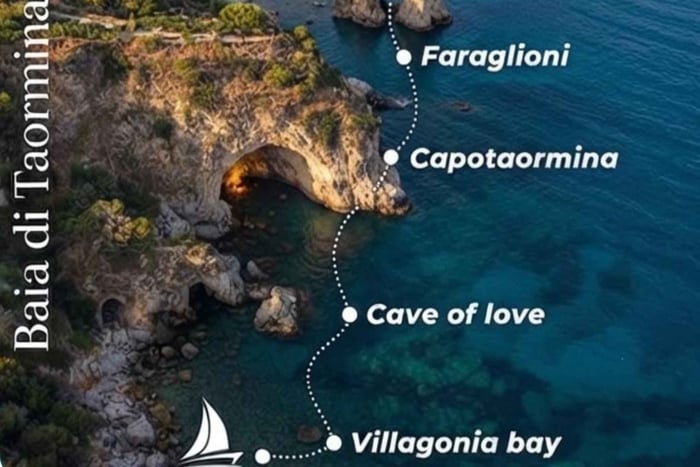 Taormina: Boat Tour at ancient Greek caves + Wine Tasting