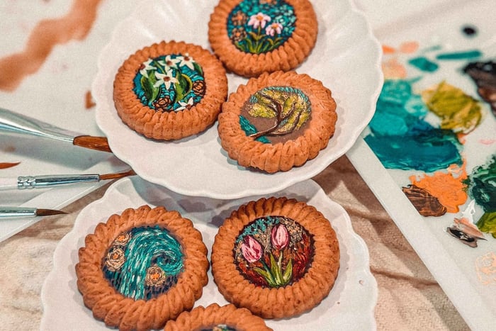 Pintura de café y galletas de 2 horas - Pintura comestible