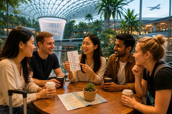 Changi Airport Coffee Social with Locals