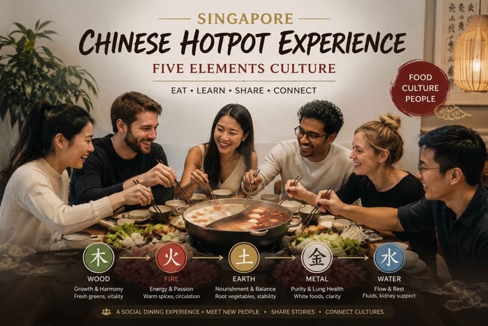 Singapour : soirée hot pot chinois et culture des cinq éléments
