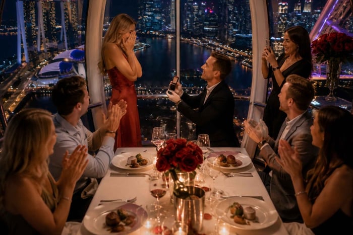 Singapour : expérience gastronomique dans le Flyer Sky avec dîner français