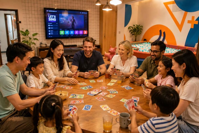 Singapour : réunion privée en famille dans un logement d'accueil chaleureux