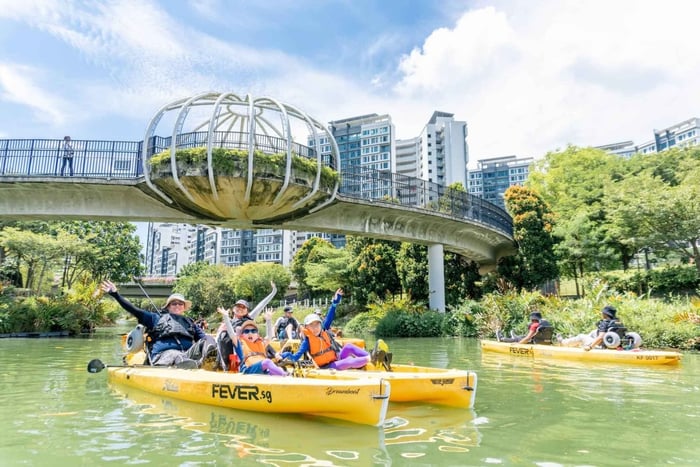 Singapour : excursion en kayak sur la voie navigable de Punggol avec guide