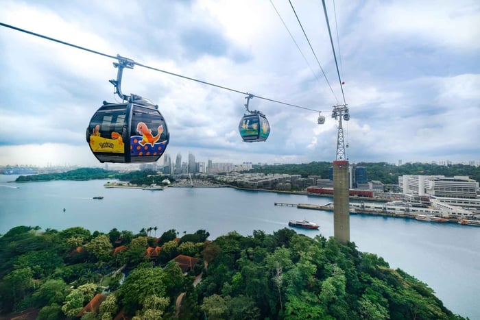 Excursion au coucher du soleil à Sentosa Sensoryscape avec transport en groupe