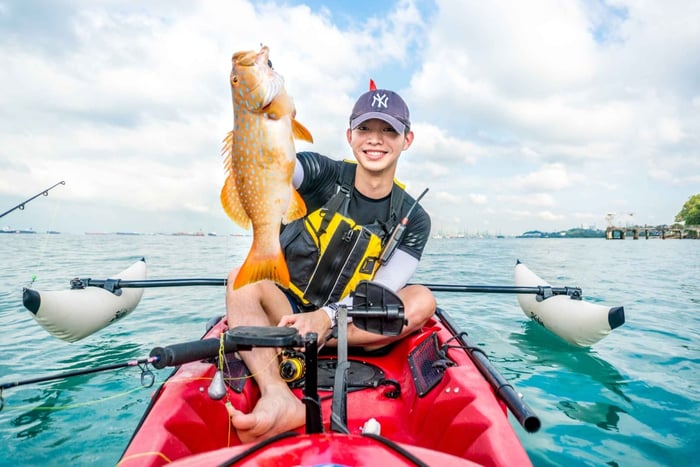 Singapour : Expérience de pêche en kayak de 4 heures