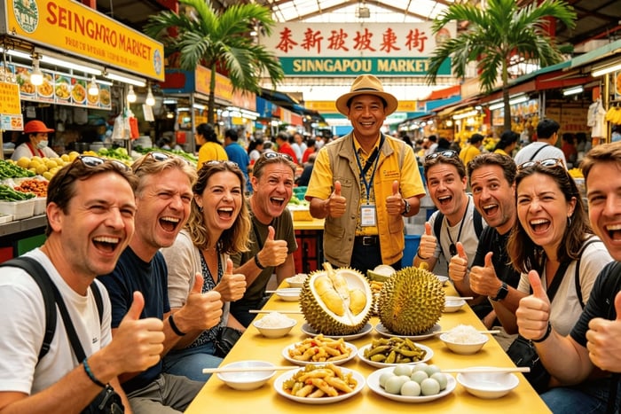 Singapour : défi culinaire insolite au marché local