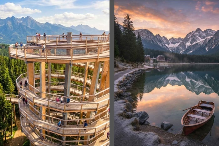Desde Zakopane: paseo por las copas de los árboles de los Tatras y Strbske Pleso