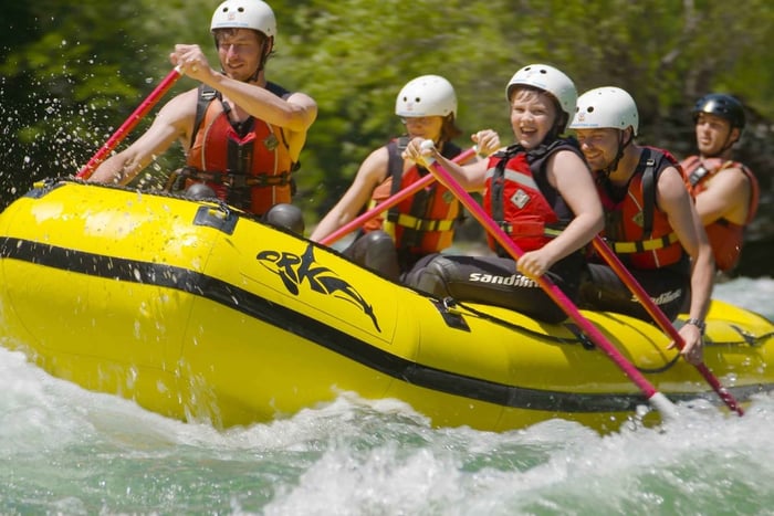 Bled: Rafting i elven Sava