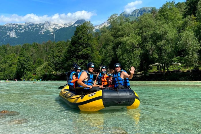 Bovec: Kinder Rafting on Soča River from 4years +FREE photos