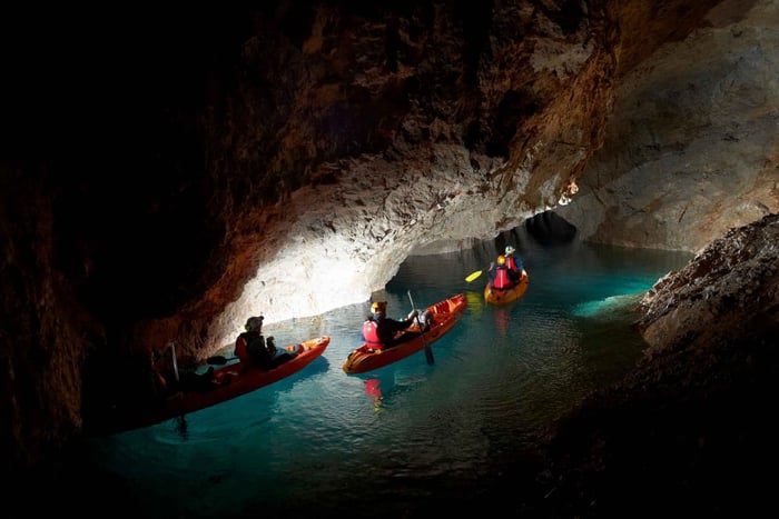 From Bled: Full-Day Underground Kayaking