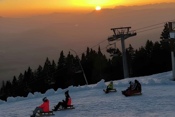 Ljubljana: Krvavec Night Sledding Adventure