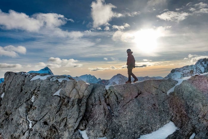 Vinterklättring på berget Triglav