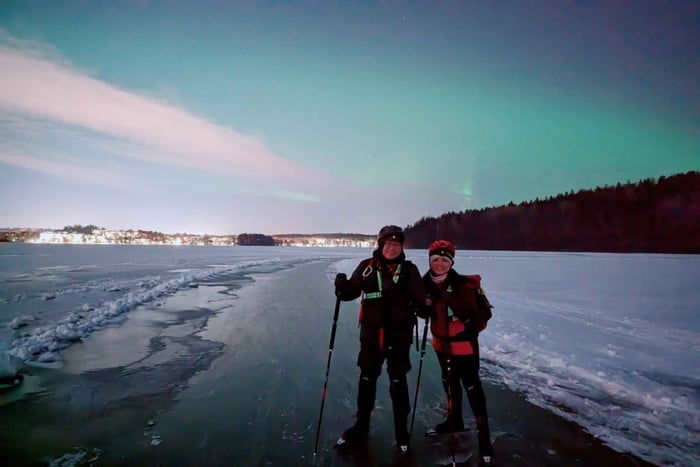 Stockholm : Patinage au clair de lune et chocolat chaud