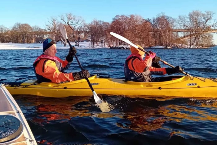 Stockholm : Excursion hivernale en kayak dans le centre-ville