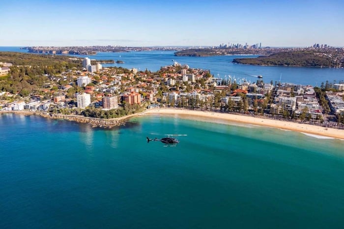 30-minütiger gemeinsamer Rundflug mit dem Helikopter über den Hafen von Sydney
