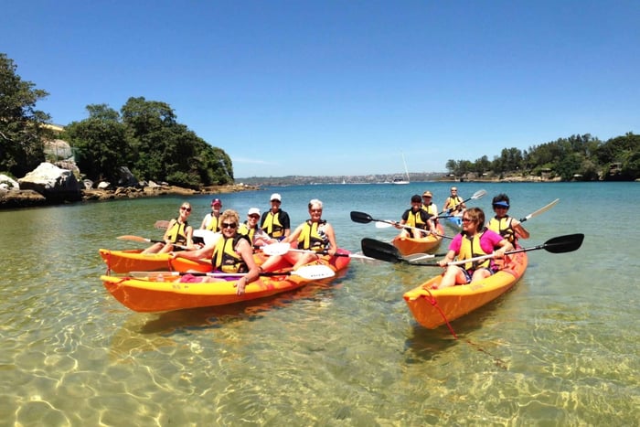 Manly: 3-Strand-Kajaktour mit Mittagessen