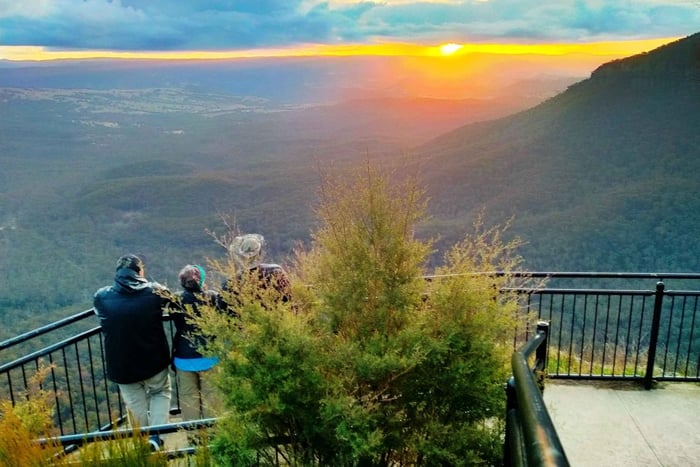 Sydney: Blue Mountains Late Start Tour met wandelingen en dieren in het wild
