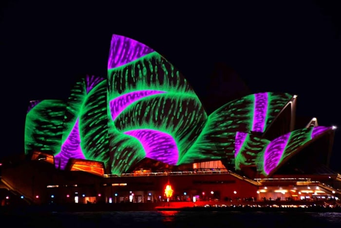 Vivid Festival Private Cruise with Grazing board