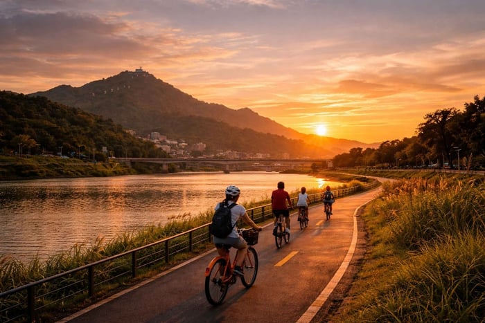 Riverside Bike Ride with Optional Tea and Hike
