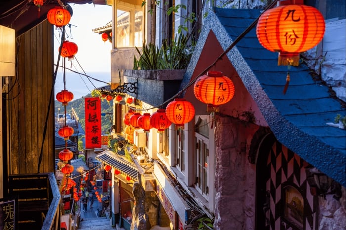 Taipei: Jiufen nattutsikt och Shifen dagstur