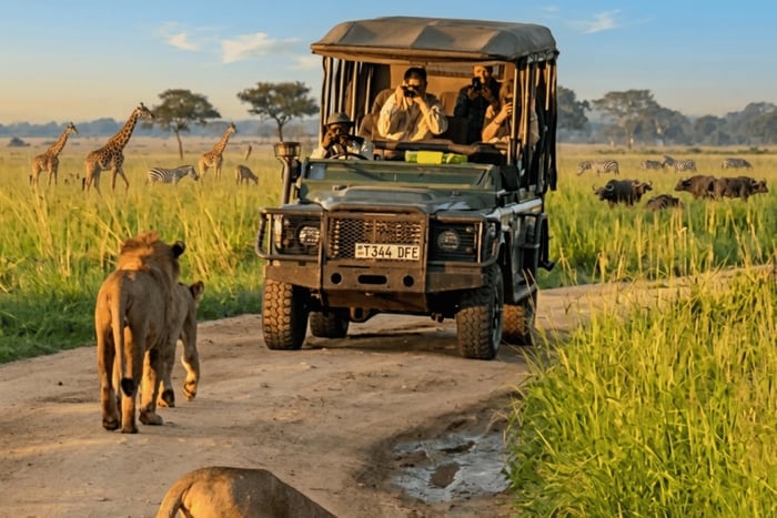 Dar es Salam : 3 jours de safari en voiture et en bateau dans le parc national de Nyerere
